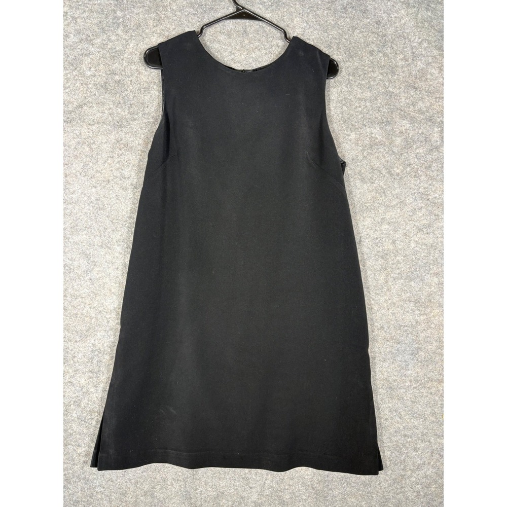 Black Sleeveless Dress Delicia Career‎ Pleated Detail Women's Casual